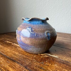 Studio pottery stoneware vase/bowl
